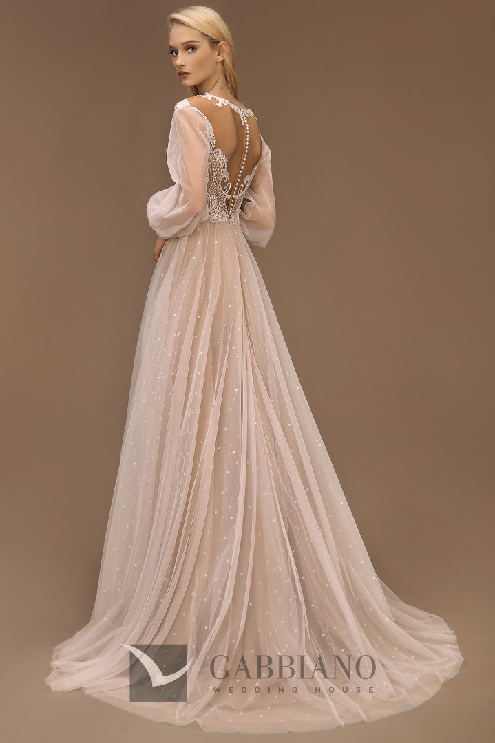 Свадебное платье Авилла А-силуэт , С корсетом, Простые, С рукавами 